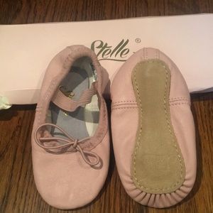 Stella pink leather ballet shoes